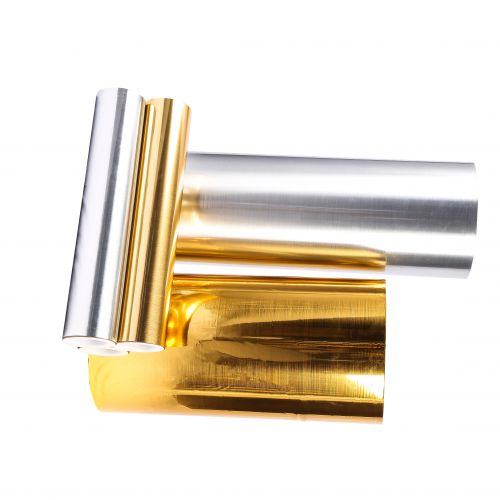 Gold/Silver PET brushed film YL015
